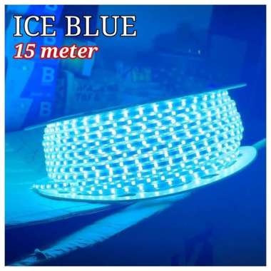 Lampu Led strip Led Lis Plafon 15 Meter siap pakai Lampu selang 10 meter Ice blue
