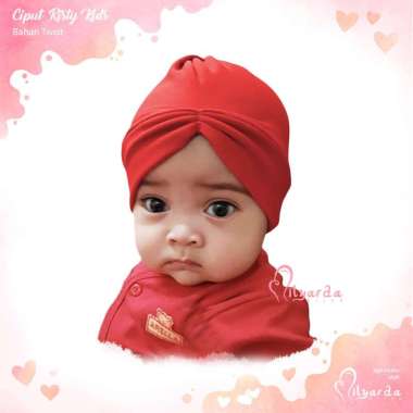 Milyarda Hijab balita ciput risty kids 0-2 tahun/ daleman kerudung anak/ bandana/jilbab bayi merah
