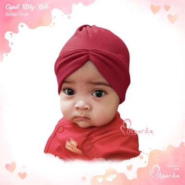 Milyarda Hijab balita ciput risty kids 0-2 tahun/ daleman kerudung anak/ bandana/jilbab bayi marun