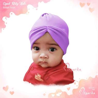 Milyarda Hijab balita ciput risty kids 0-2 tahun/ daleman kerudung anak/ bandana/jilbab bayi lavende