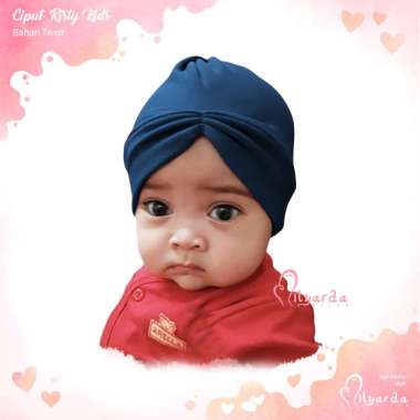 Milyarda Hijab balita ciput risty kids 0-2 tahun/ daleman kerudung anak/ bandana/jilbab bayi dongker