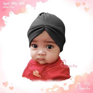 Milyarda Hijab balita ciput risty kids 0-2 tahun/ daleman kerudung anak/ bandana/jilbab bayi hitam