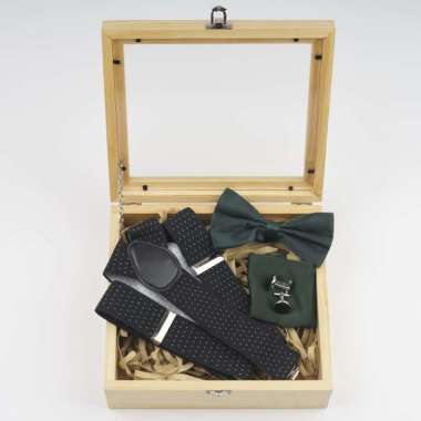 Groomsmen Box Bestman Cufflinks Dasi Wedding Bowtie Piper Package