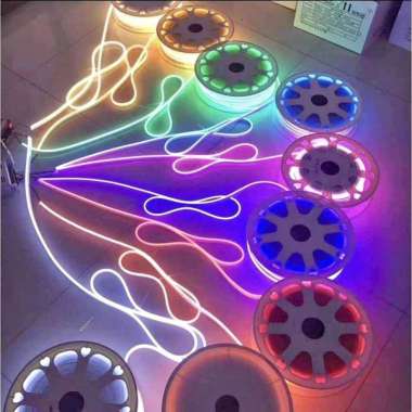 lampu selang led strip soft flex ac 220 volt meteran ungu