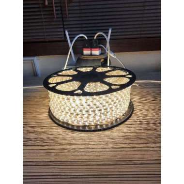 lampu led strip selang 220 volt 1 roll 100 meter Warm white