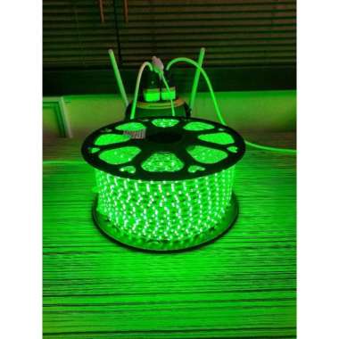 lampu led strip selang 220 volt 1 roll 100 meter Hijau