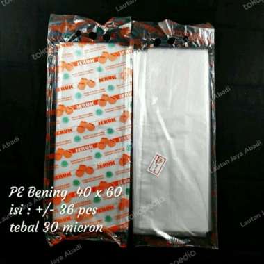 Kantong Plastik PE JUMBO Bening uk 40x60, Plastik Bening, Plastik SayuR - 40x60 40*60