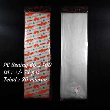 Kantong Plastik PE JUMBO Bening uk 40x60, Plastik Bening, Plastik SayuR - 40x60 60*100