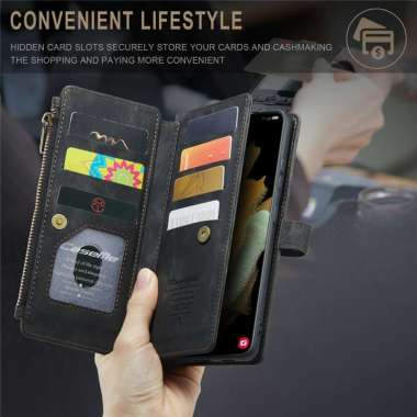 Casing Samsung S22 Ultra Case Samsung S22 Plus Flip Wallet Leather S22 Plus Hitam