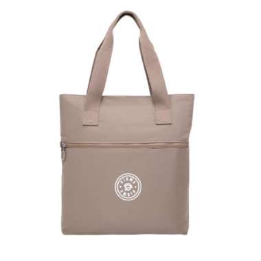 TAS TOTE NYLON WANITA / TAS LAPTOP WATERPROOF / TAS KULIAH LAPTOP IMPORT PIOMA P0039 CREAM