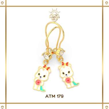 ANTING ANAK EMAS ASLI KADAR 6K DAN KADAR 8K ANTING EMAS BERUANG CANTIK GENIT LUCU ATM 179 8K