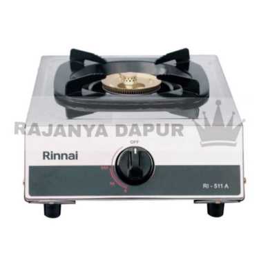 RINNAI RI-511A - KOMPOR GAS 1 TUNGKU - RI511A - KOMPOR GAS 1 MATA - KOMPOR RINNAI STAINLESS STEEL
