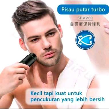 Alat Cukur Elektrik Portable Mini Cukur Kumis Jenggot Bulu ketiak Dll
