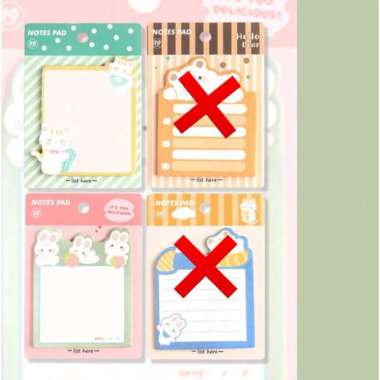 Sticky note motif kartun lucu sticky note penanda buku Sticky hijau