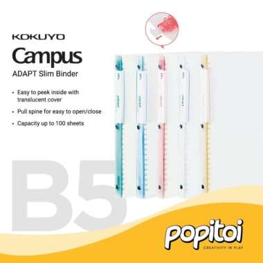 KOKUYO Campus ADAPT Slim Ring Binder B5 Loose Leaf Notebook RED