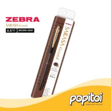 Zebra Sarasa Grand Vintage 0.5 mm Retro Color Gel Pen Pulpen Bolpoin BROWN-GRAY