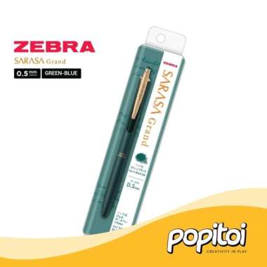Zebra Sarasa Grand Vintage 0.5 mm Retro Color Gel Pen Pulpen Bolpoin GREEN-BLUE