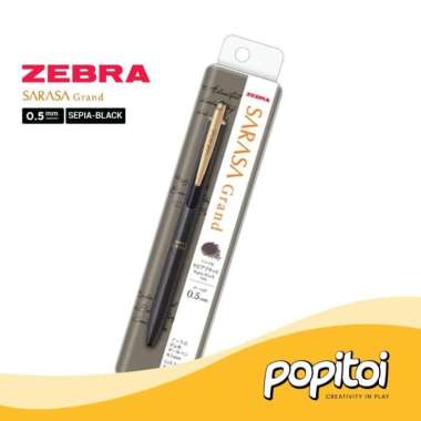 Zebra Sarasa Grand Vintage 0.5 mm Retro Color Gel Pen Pulpen Bolpoin SEPIA-BLACK