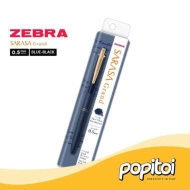 Zebra Sarasa Grand Vintage 0.5 mm Retro Color Gel Pen Pulpen Bolpoin BLUE-BLACK