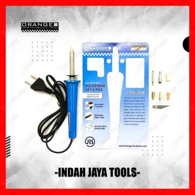 ORANGE Solder Multifungsi Set 8 Pcs 30 Watt Alat Ukir Kayu Patri