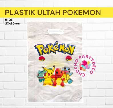 Plastik Ulang Tahun POKEMON Isi 50 / Plastik Ultah Anak Teng Teng TengTeng Pokemon