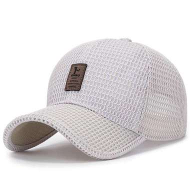 Topi Jaring Sport Outdoor Topi Snapback Pria / topi Baseball Putih