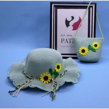 Topi Anak balita Pantai Paketan Tas Bunga Matahari Sun Flower Import Tosca