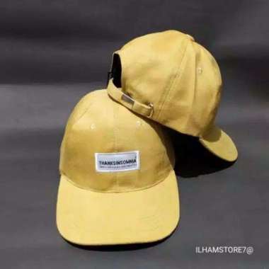 Topi baseball cup thanksinsomnia unisex Kuning