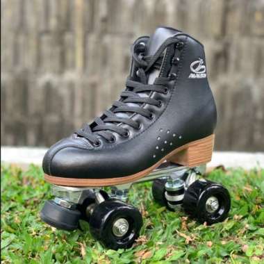 Papaison Roller Skate / Sepatu Roda Quad Skate - BLACK BROWN 46