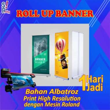 roll up banner ukuran 60 x 160 cm print / cetak Multicolor
