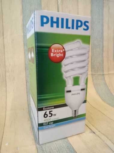 Philips Ecotone Lampu Spiral Sumpit Essential Tornado 50 65 80 Watt Spiral 65 Watt
