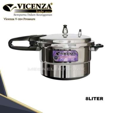 Vicenza Pressure Cooker Panci Presto SILVER V-328 12 LITER
