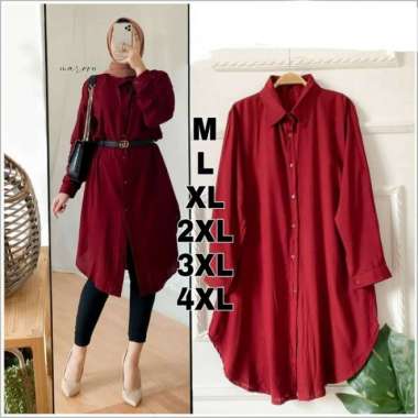 KAHFI Fisa Tunik Free Belt Tunik Rayon Super Jumbo Tunik Wanita M Samp Multicolor
