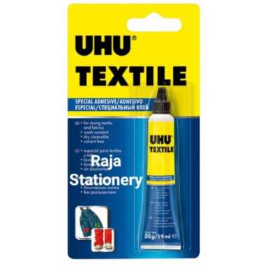 uhu textile 19ml fabric glue lem kain baju celana tekstil super kuat Multicolor
