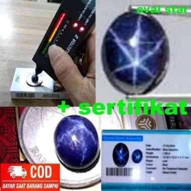 batu permata blue sapphire natural original safir star