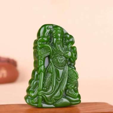 liontin green jade stone ukiran JuLAIHOD KWAN KONG