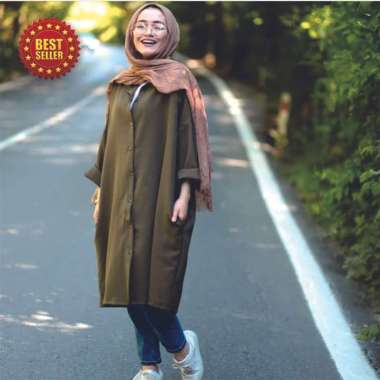 BAJU ATASAN WANITA MUSLIM TERBARU / BAJU MUSLIM TUNIK BEDENE JUMBO ORI Multicolor