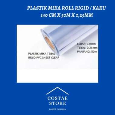 plastik mika kaku/rigit/pvc/clear/0.25 mm/roll/murah Multicolor
