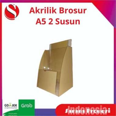 akrilik tempat brosur a5 / akrilik custom / akrilik disply Multicolor