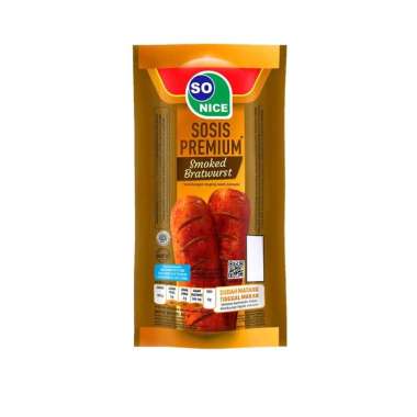 SO NICE SOSIS PREMIUM BRATWURST 60GR