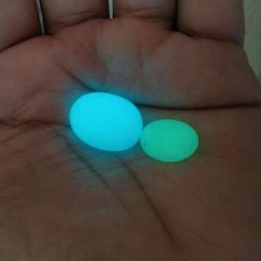 Paket 2 Batu Akik Fosfor Glow In The Dark Besar Natural ASLI