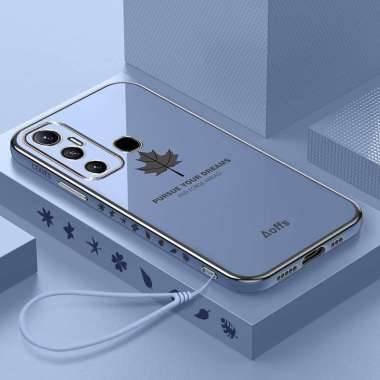 PROMO Case Maple INFINIX HOT 12 PLAY softcase Silikon Motif Daun BONUS Tali Strap HOT 12 PLAY HITAM