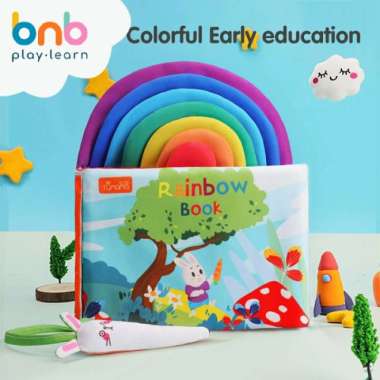 tumama rainbow soft cloth book mainan edukasi bayi