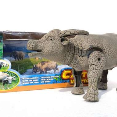 kerbau mainan batrai jalan suara