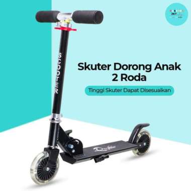 Skuter Otoped Anak 2 Roda Alumunium Maksimal 100 KG Hitam