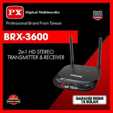 PX BRX 3600 / BRX3600 2in1 HD Stereo Bluetooth Receiver Transmitter Original
