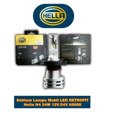 BOHLAM LAMPU MOBIL LED RETROFIT HELLA H4 24W 12V/24V 6500K 67127-- - White