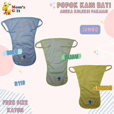Popok Tali Kain Bayi Baru Lahir Ukuran Besar Bahan Katun Mom’s Gift R119 Hijau