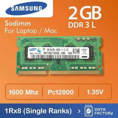 RAM LAPTOP SAMSUNG DDR3 (L) 2GB (1Rx8) SODIMM 1600Mhz / PC12800 1.35V