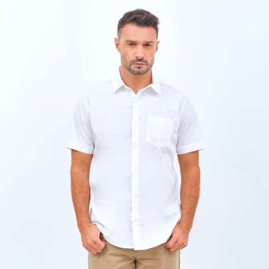 Emba Classic-Kemeja Lengan Pendek Polos warna Putih - Arttruk XL